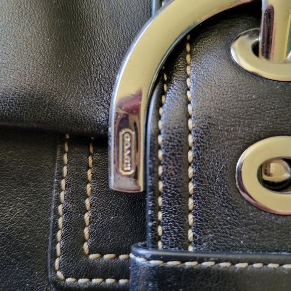 VINTAGE Coach Leather Soho Shoulder Purse *BLACK - Picture 3 of 7